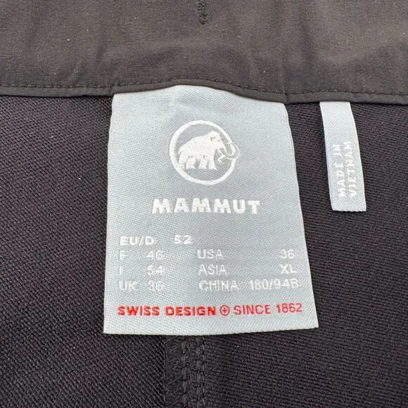 NWT Mammut Taiss SO Shorts Men’s 36 Black  Alpine Climbing , Hiking, Outdoor - Picture 8 of 14